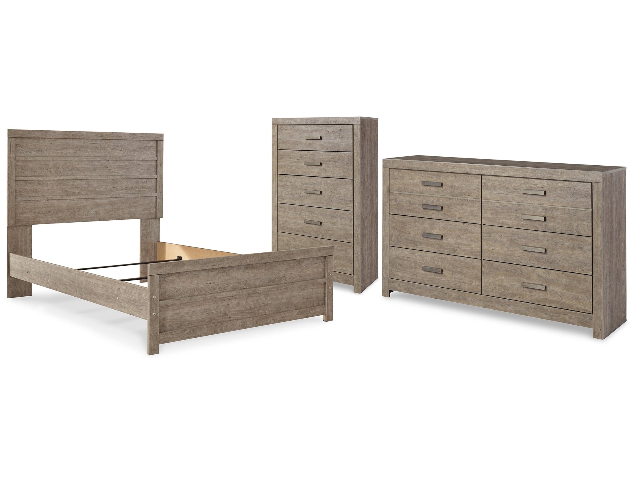 Culverbach Gray Full Panel Bedroom Set with Dresser and Chest