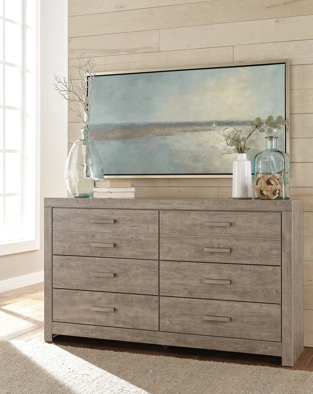 Culverbach Gray Full Panel Bedroom Set with Dresser and Chest