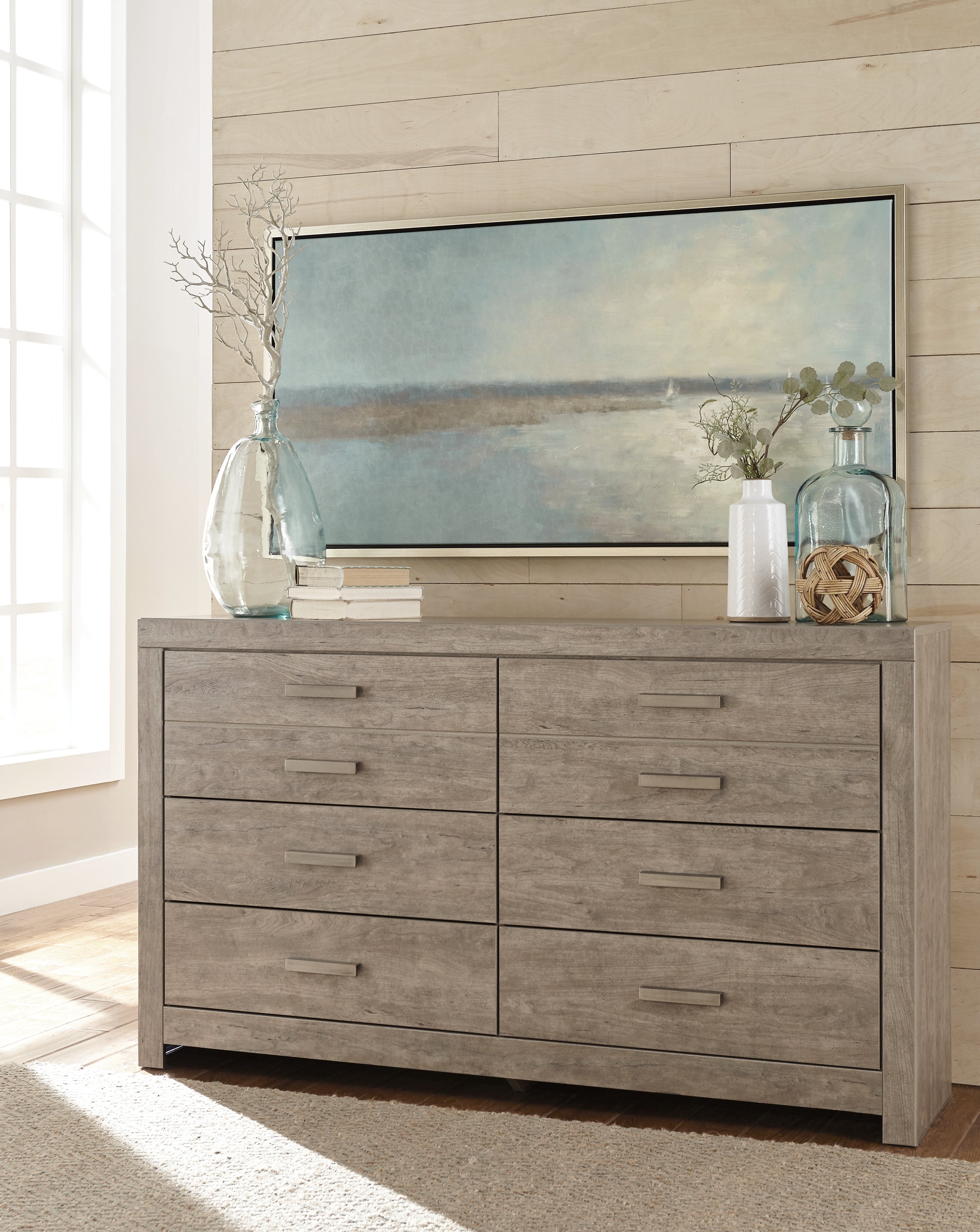 Culverbach Gray Full Panel Bedroom Set with Dresser and Chest