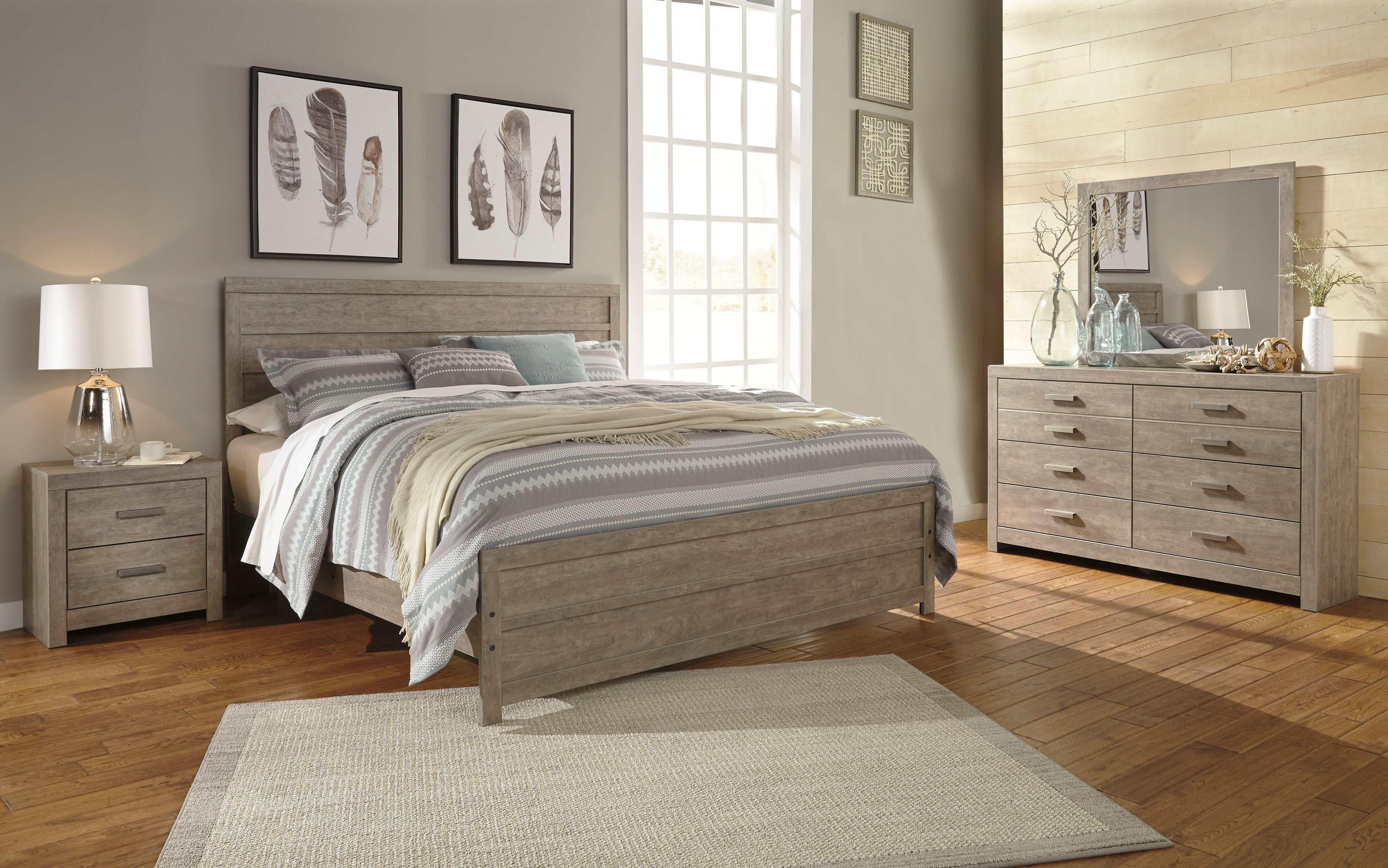 Culverbach Gray King Panel Bed