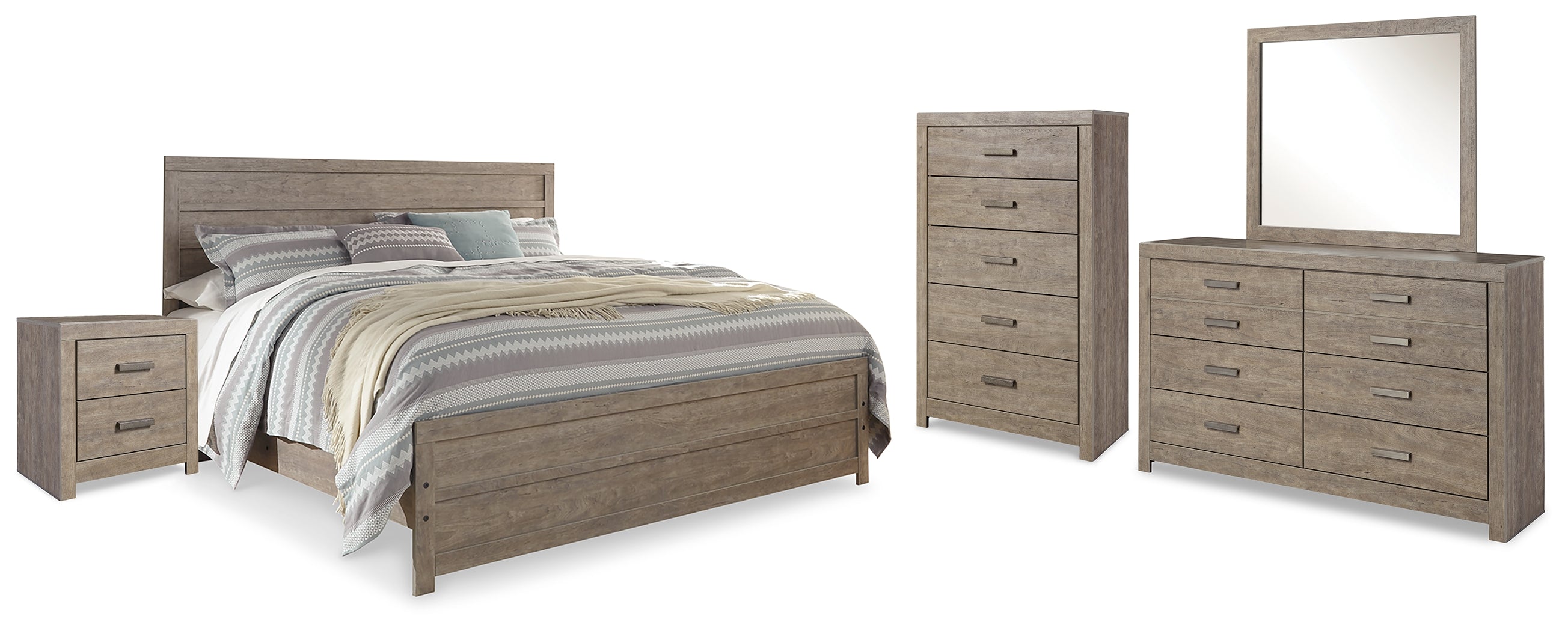 Culverbach King Panel Bedroom Set, Gray