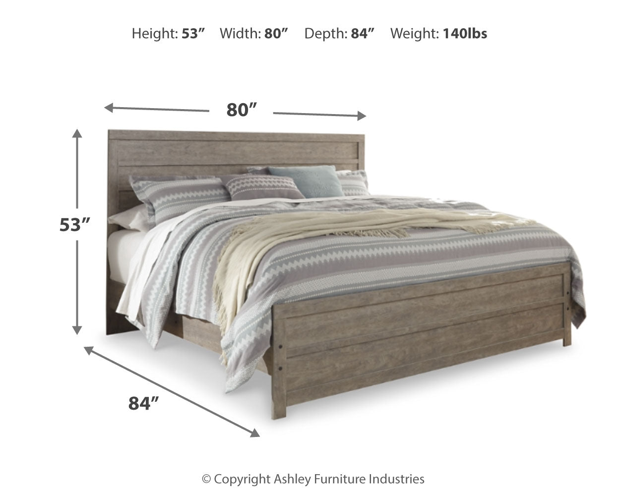 Culverbach King Panel Bedroom Set, Gray