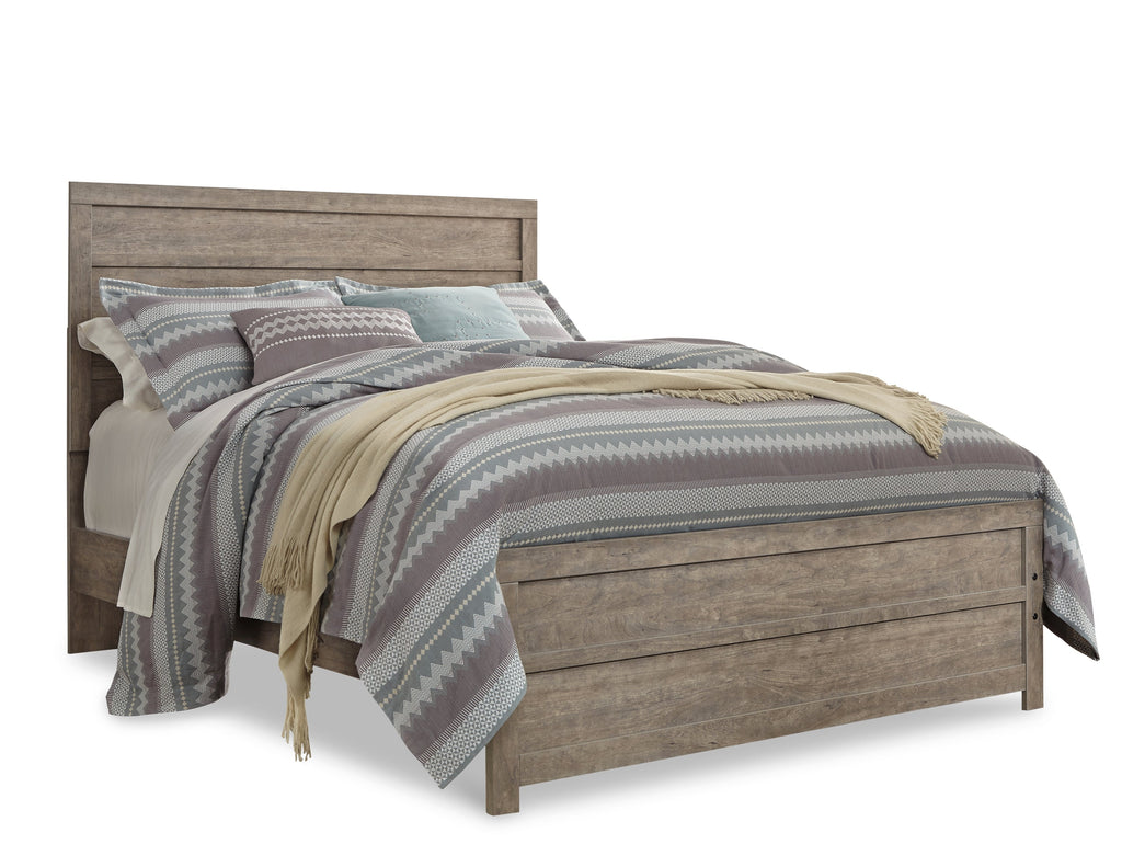 Culverbach Gray Queen Panel Bed, Dresser and Mirror