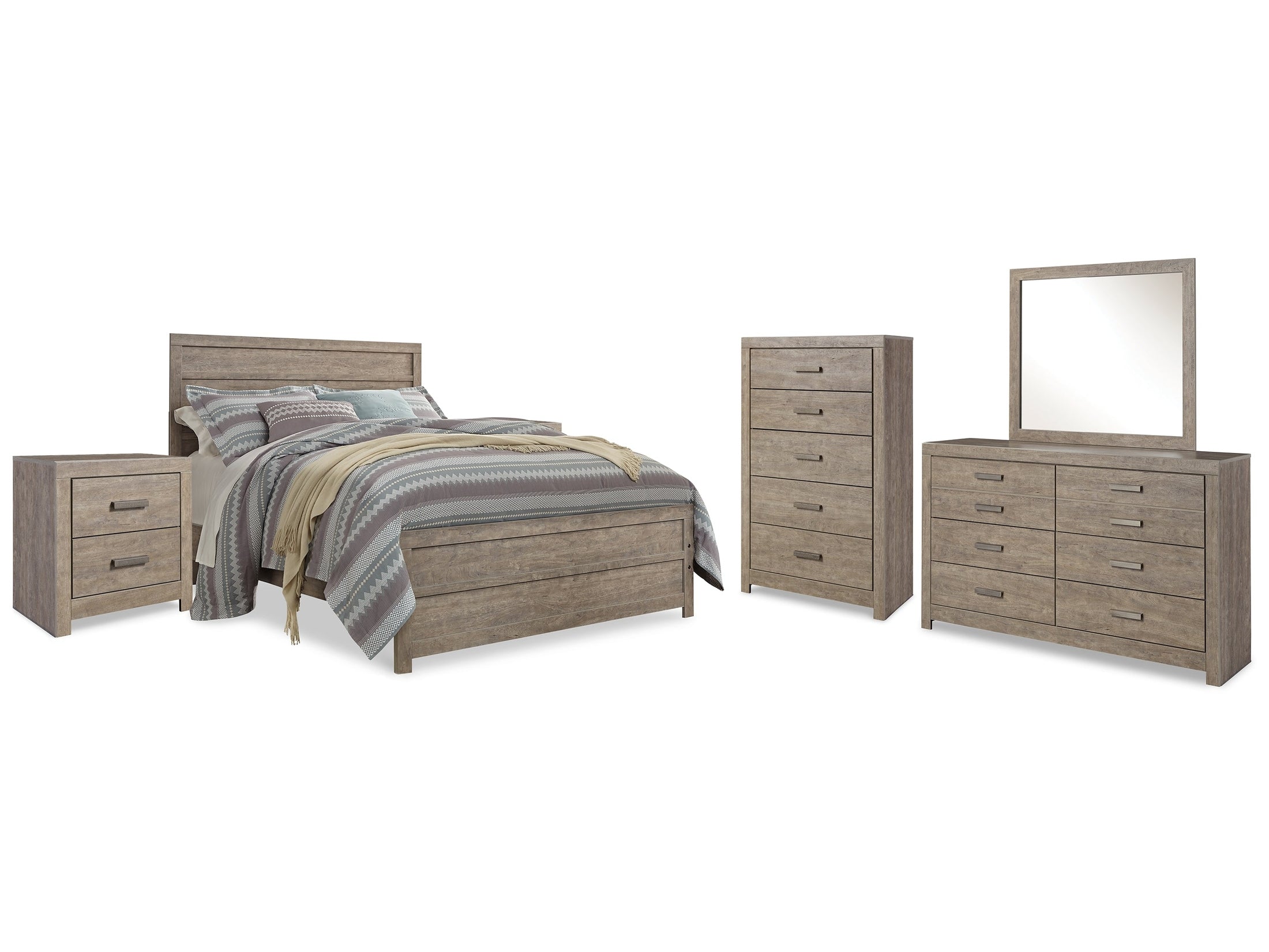 Culverbach Queen Panel Bedroom Set, Gray