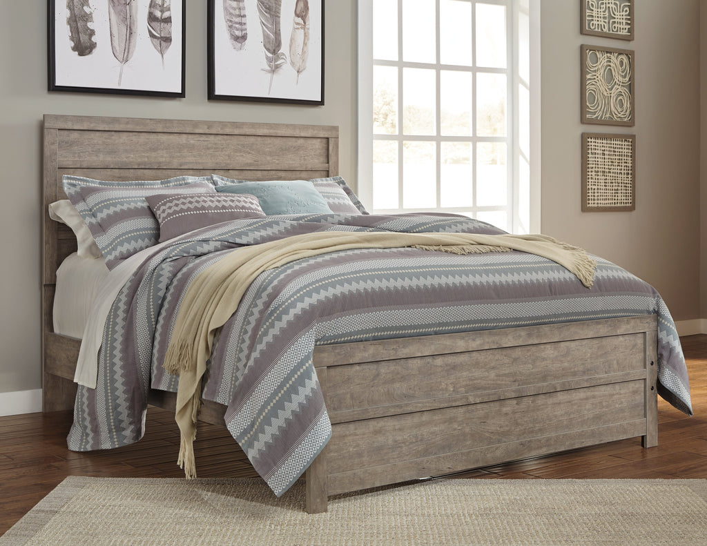 Culverbach Gray Queen Panel Bedroom Set with Dresser and Nightstand