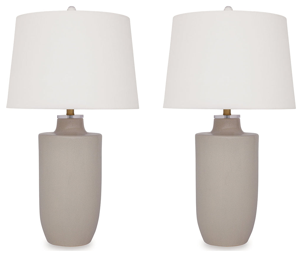 Cylener Off White Table Lamp (Set of 2)