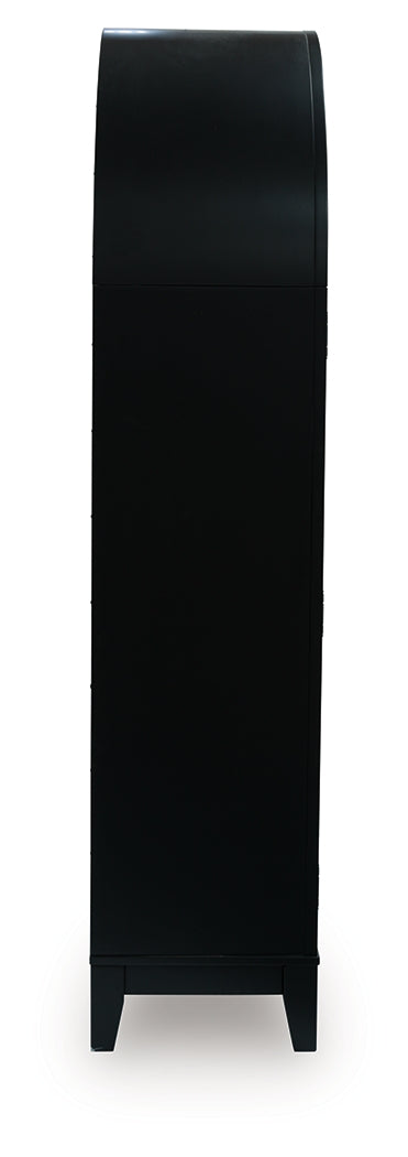 Dagandale Black/Natural Accent Cabinet