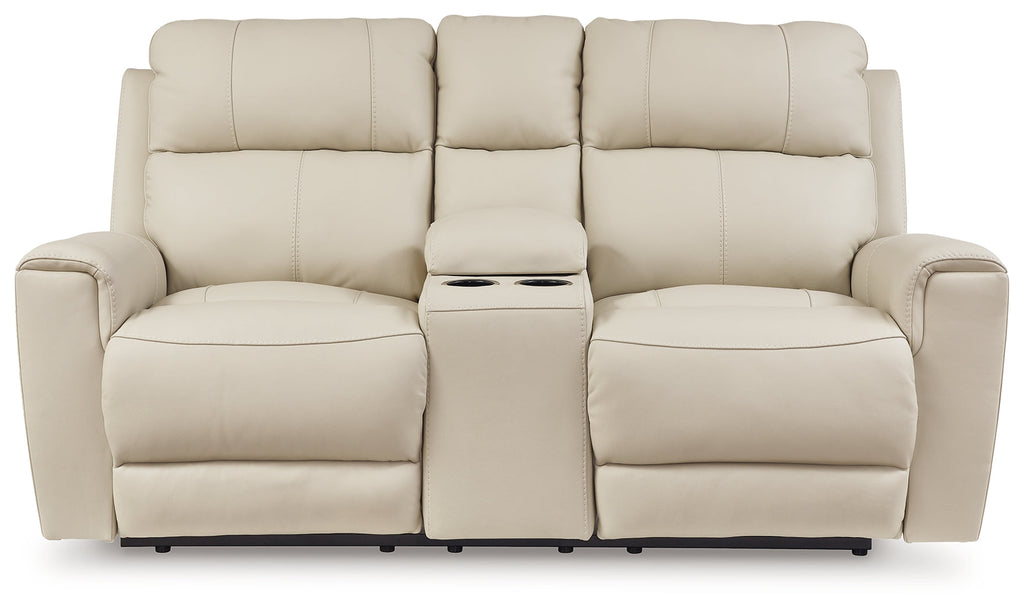 Dahlmoore Almond Power Loveseat w/Console