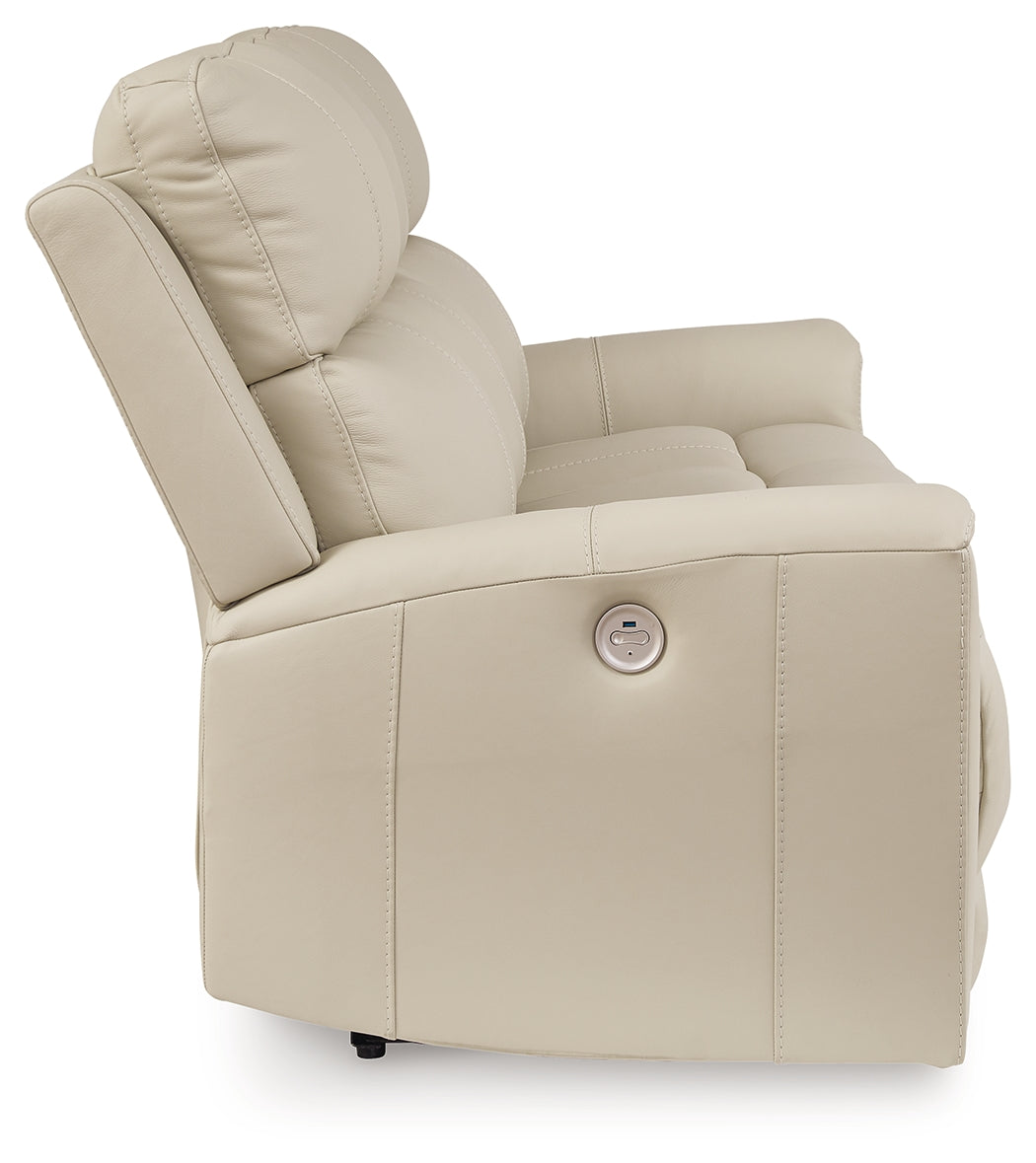 Dahlmoore Almond Power Reclining Sofa and Loveseat