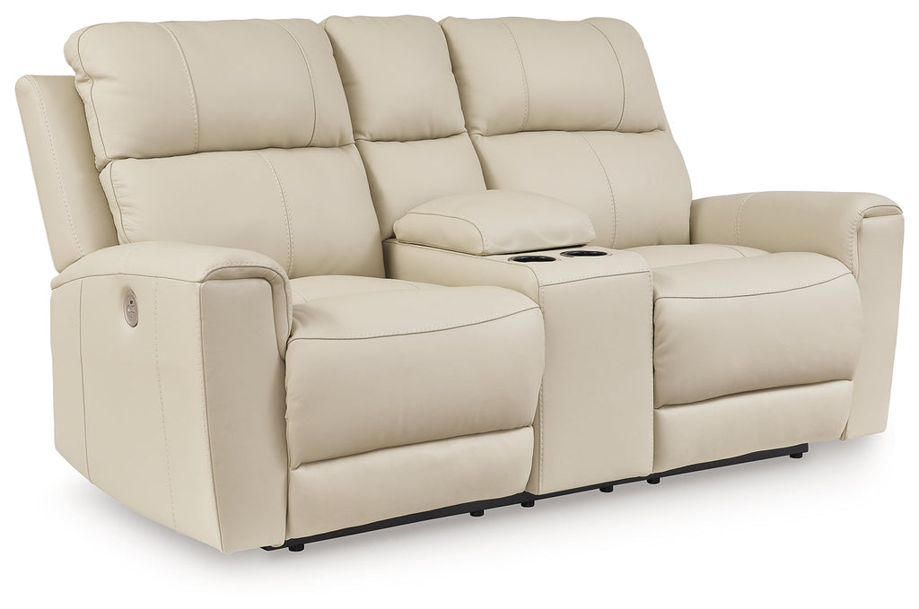 Dahlmoore Almond Power Reclining Sofa and Loveseat