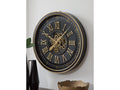 Dairton Black/Gold Finish Wall Clock