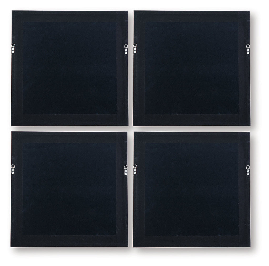 Dallbourne White/Gold Wall Art Set (Set of 4)