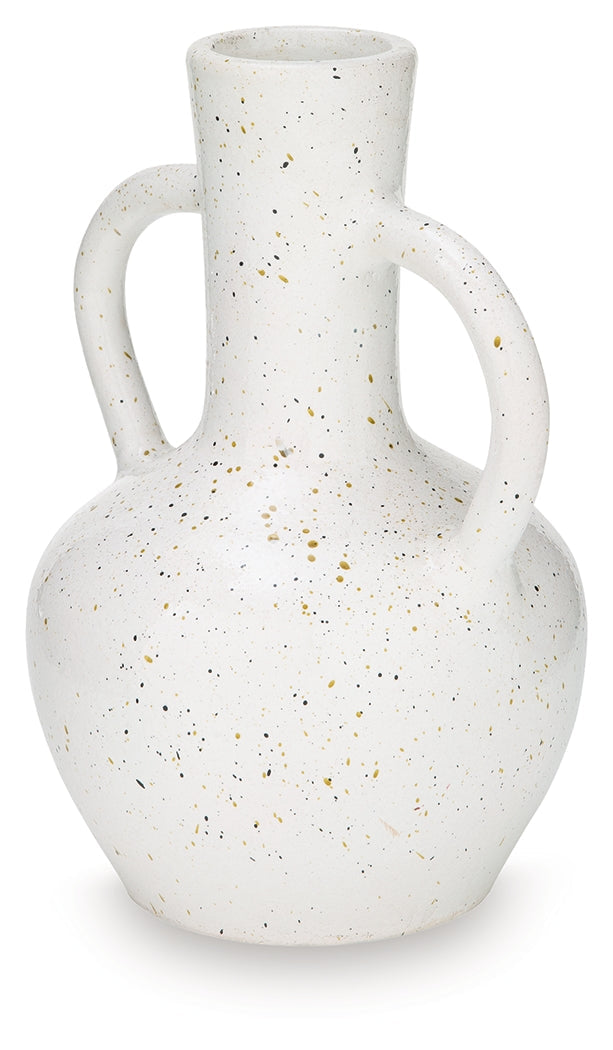 Dallinworth White/Black Vase (13.25" H)