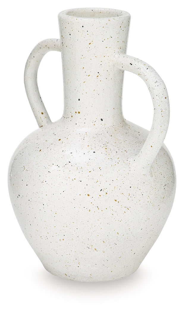 Dallinworth White/Black Vase (15" H)