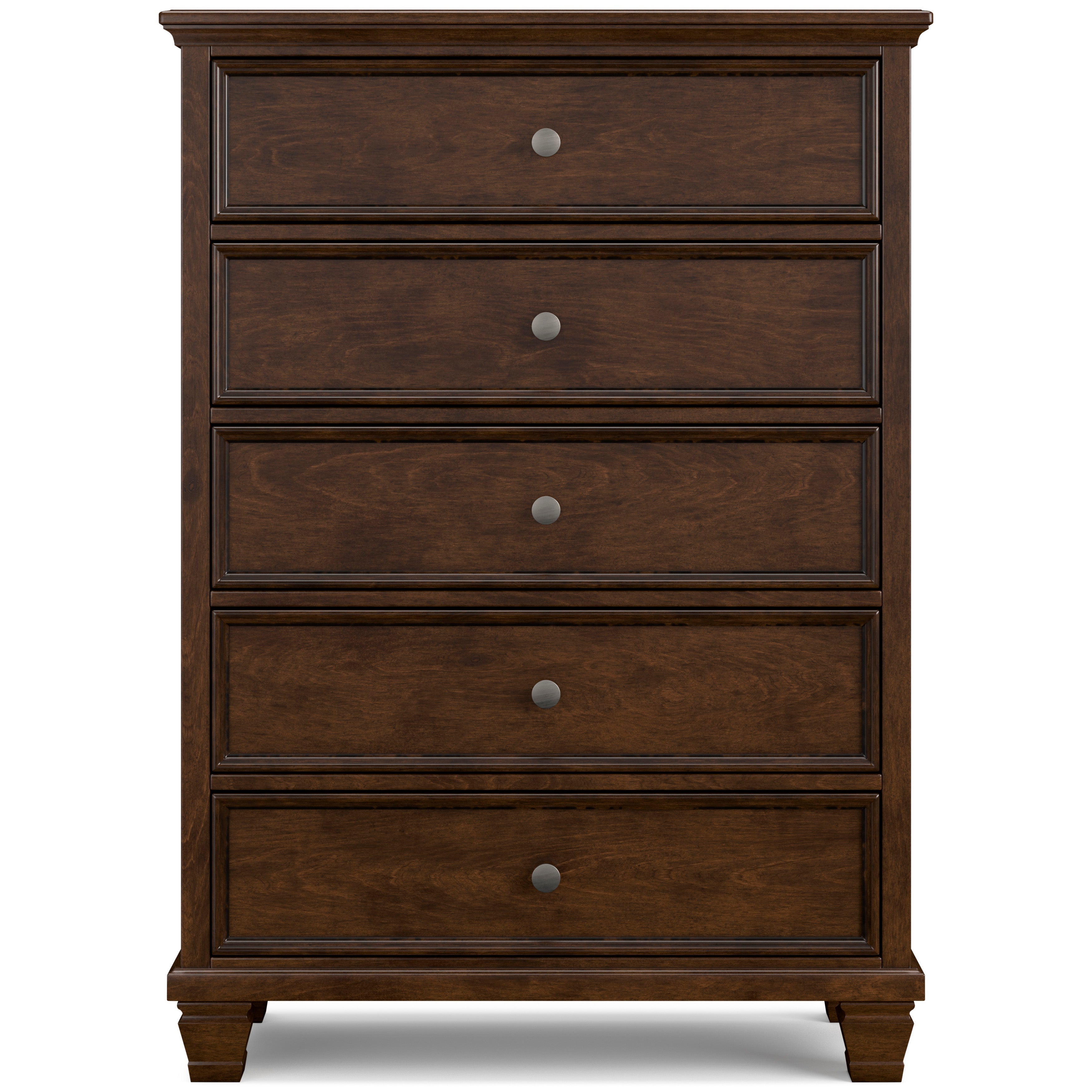 Danabrin California King Panel 6 Pc Bedroom Set w/ 2 Nightstands, Brown