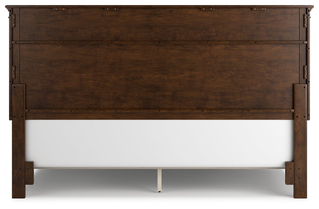 Danabrin Brown California King Panel Bed