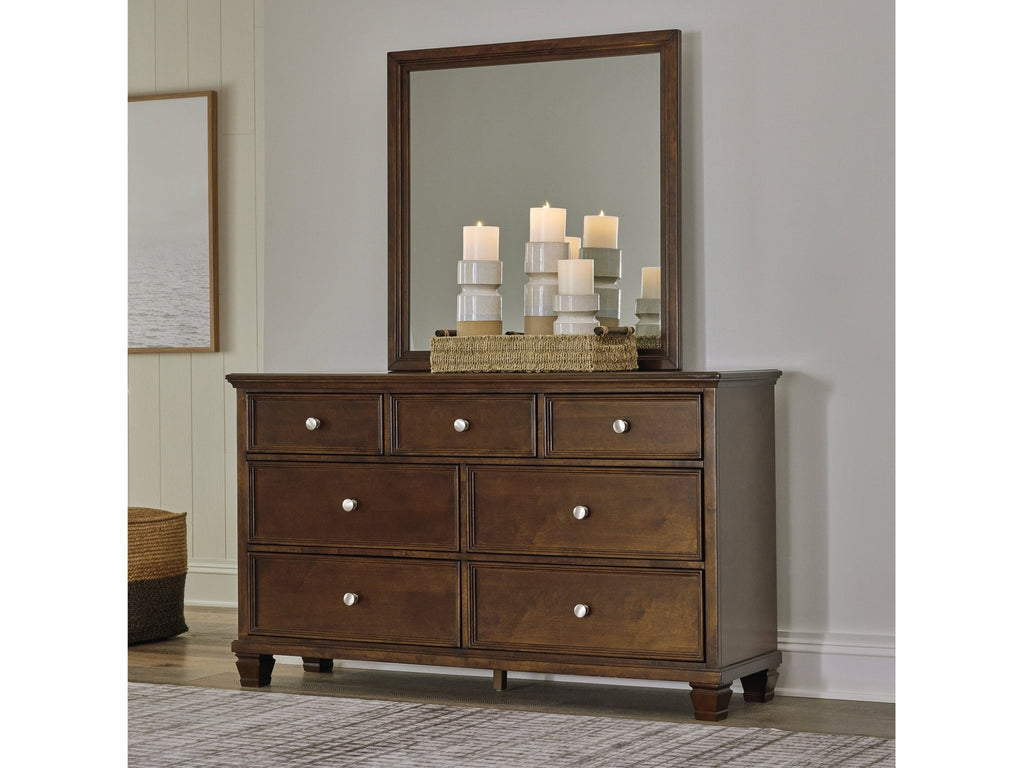 Danabrin Brown Dresser and Mirror