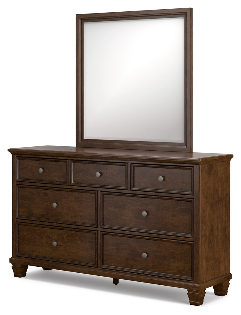 Danabrin Brown Dresser and Mirror
