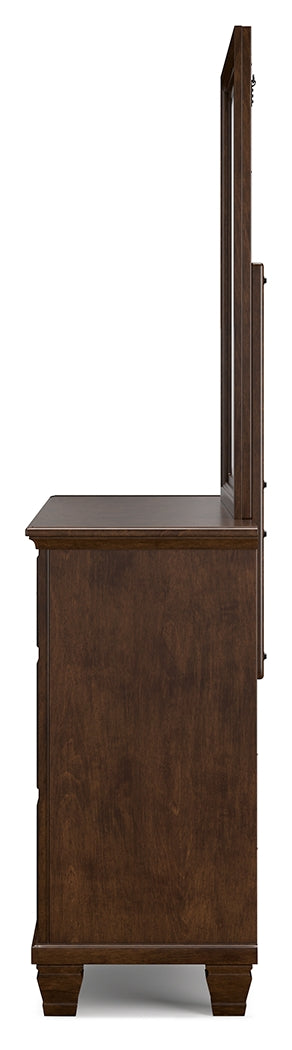 Danabrin Brown Dresser and Mirror