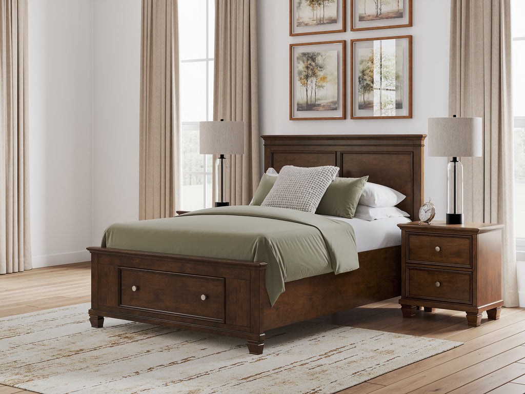 Danabrin Brown Full Panel Storage Bed