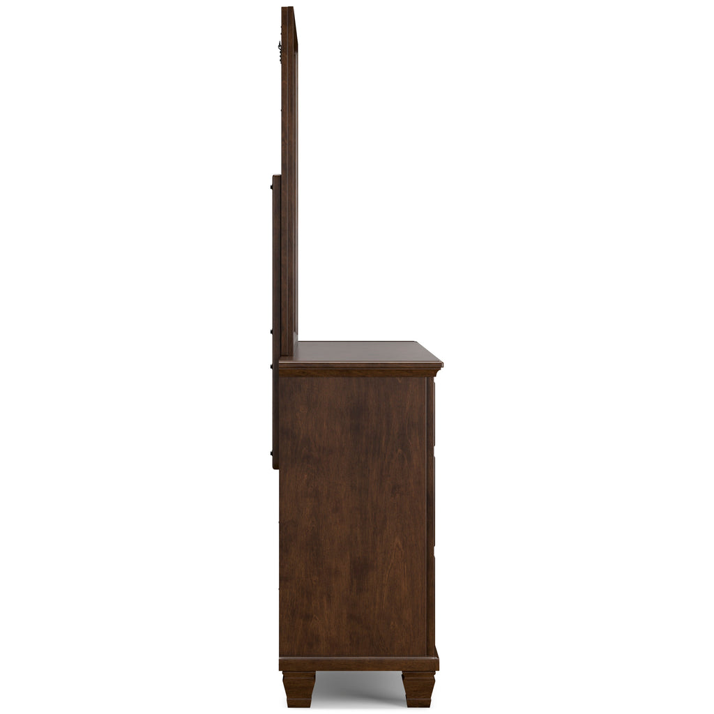 Danabrin Brown King Panel Bed & Dresser & Mirror & Nightstand