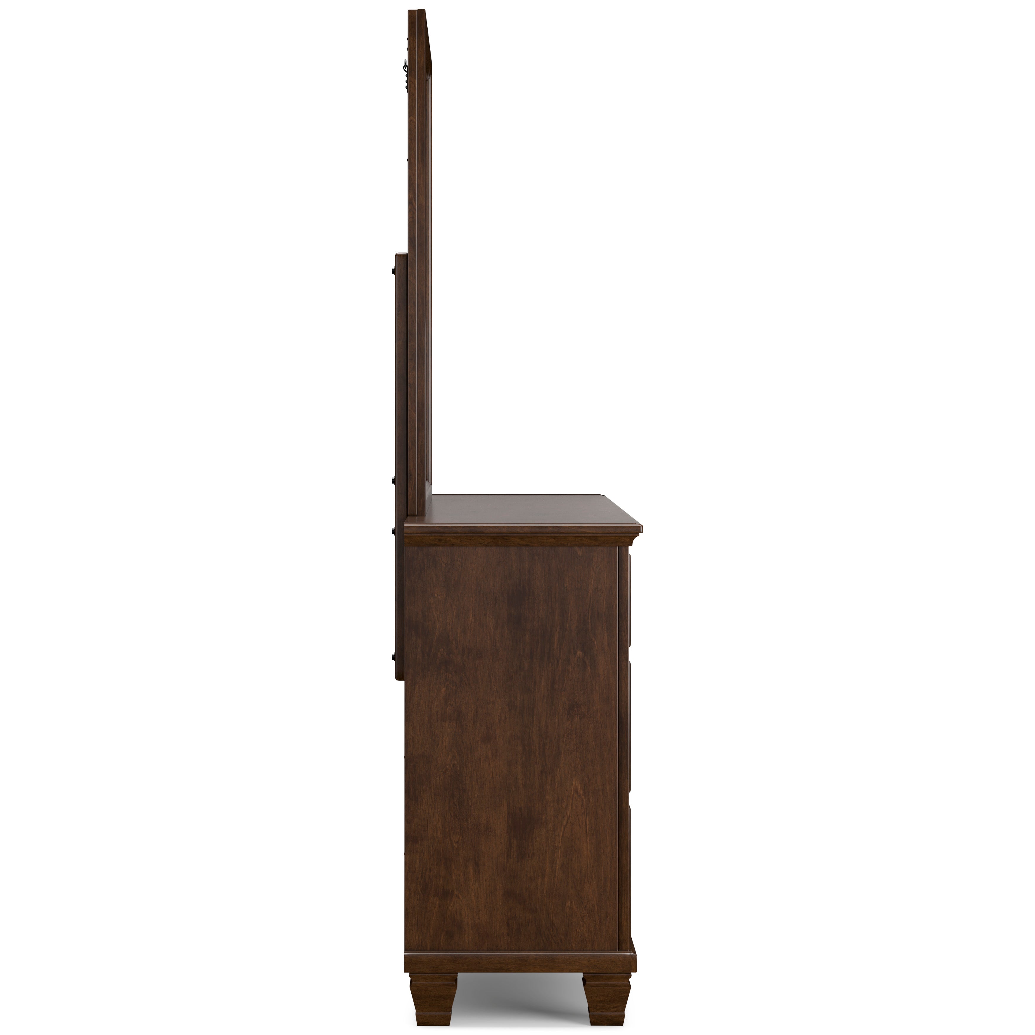 Danabrin Brown King Panel Bed & Dresser & Mirror & Nightstand