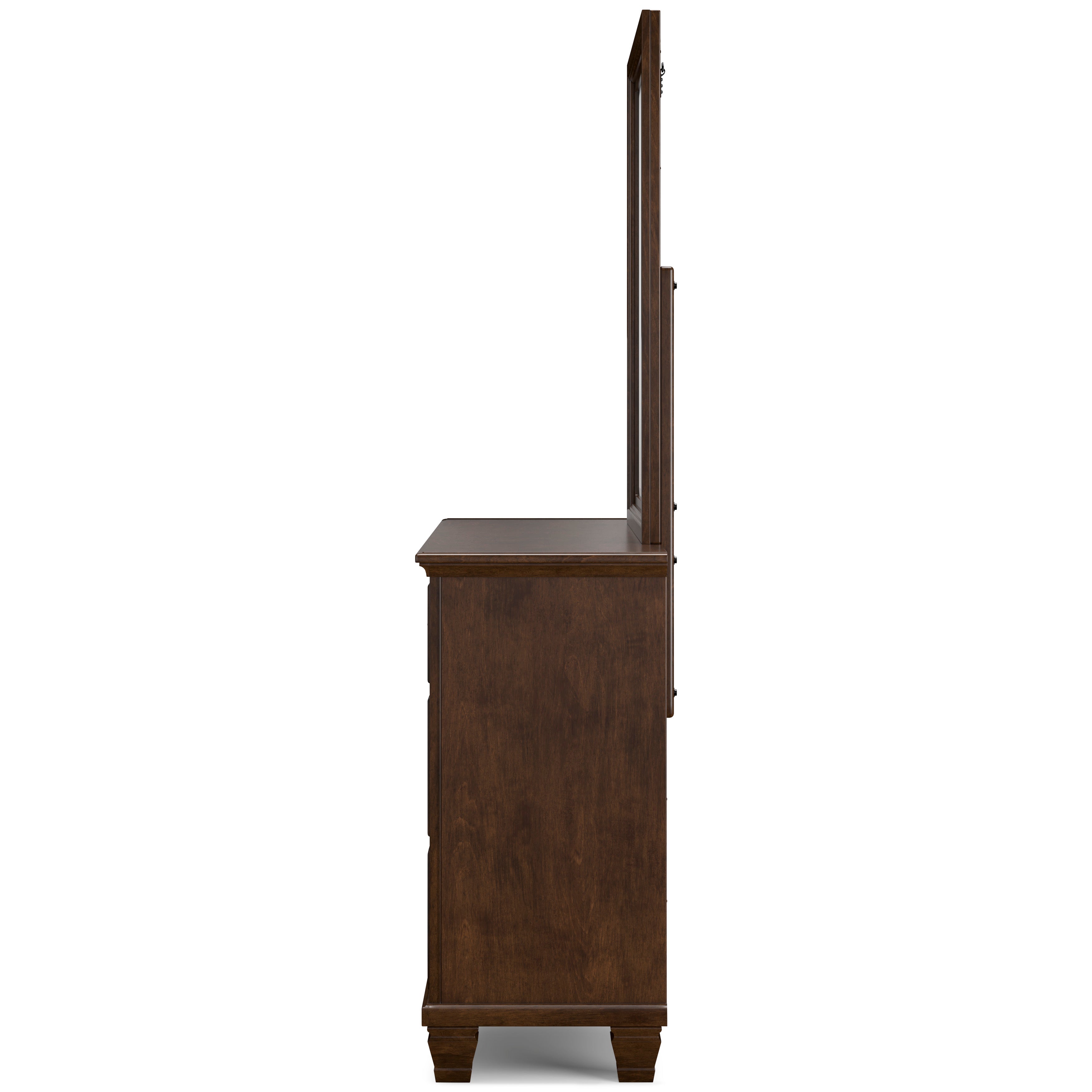 Danabrin Brown King Panel Bed & Dresser & Mirror & Nightstand