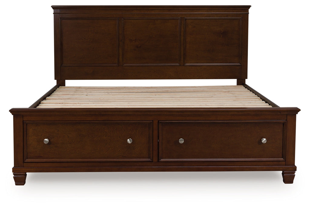 Danabrin Brown King Panel Storage Bed