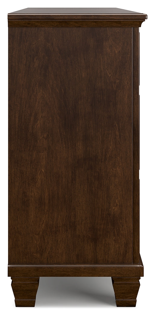 Danabrin Brown Twin Panel Bed, Dresser and Nightstand