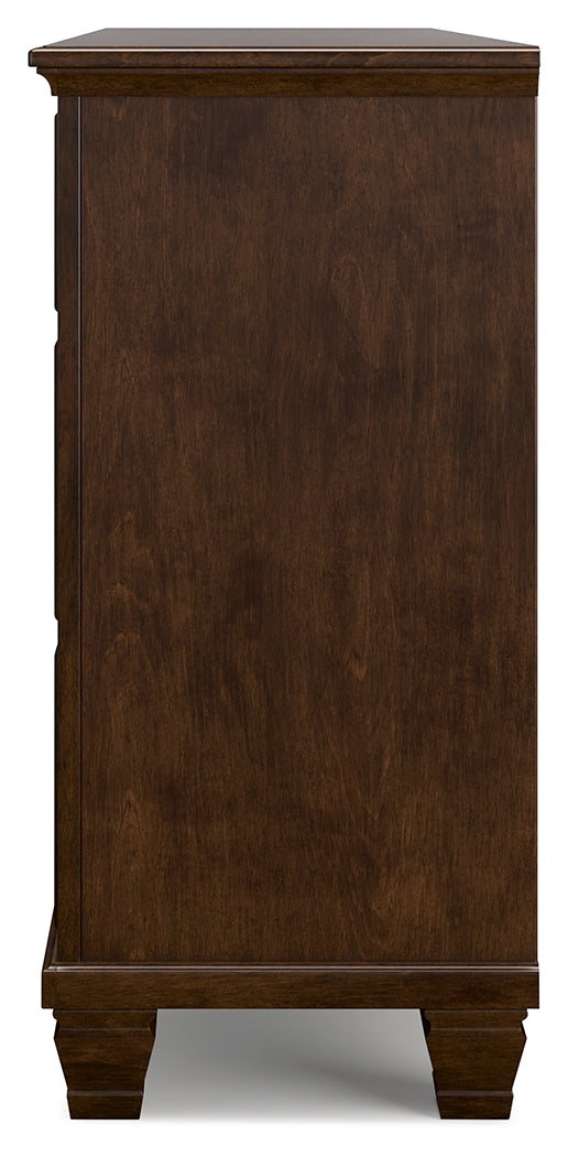 Danabrin Brown Twin Panel Bed, Dresser and Nightstand