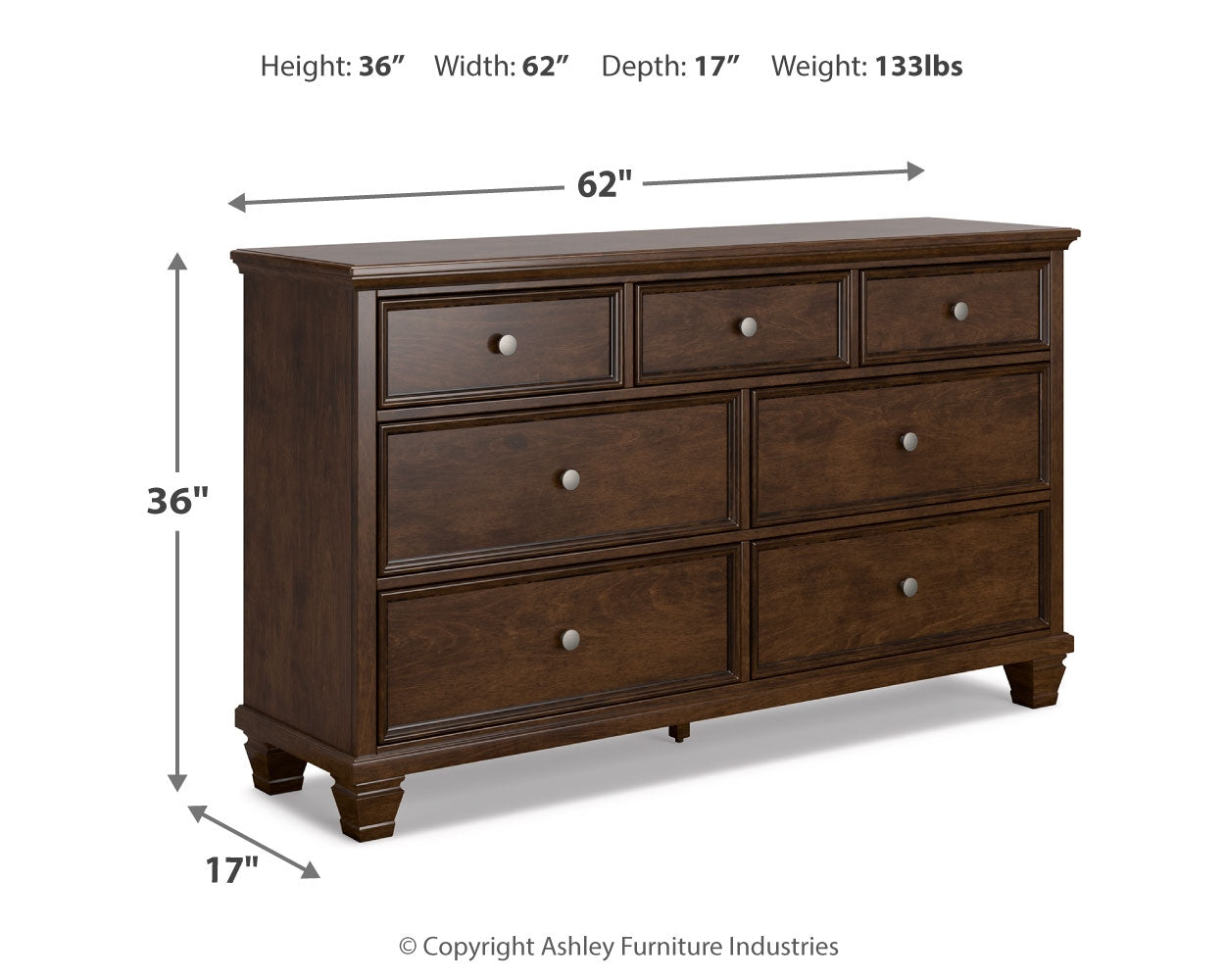 Danabrin Brown Twin Panel Bed, Dresser and Nightstand