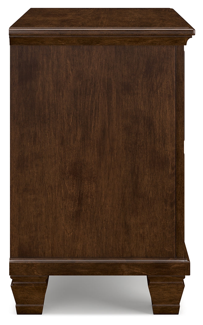 Danabrin Brown Twin Panel Bed, Dresser and Nightstand