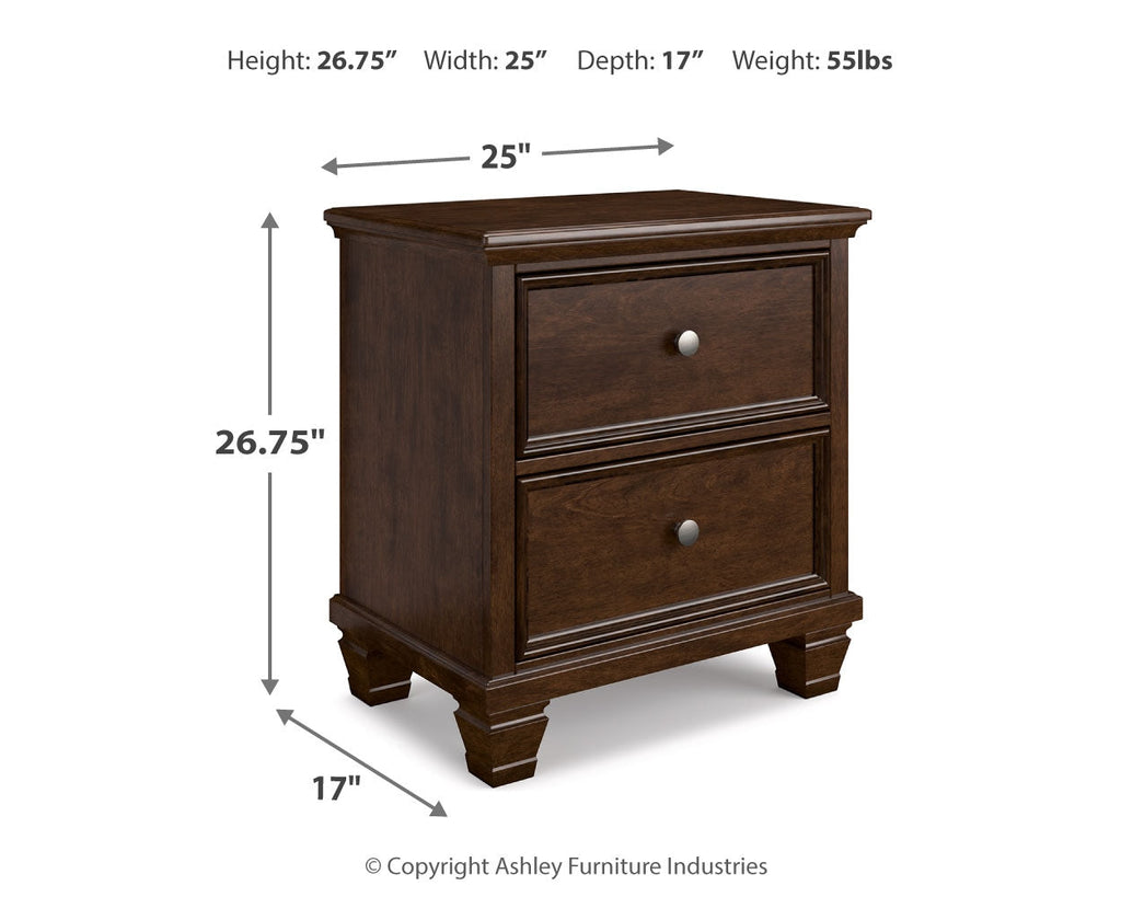Danabrin Brown Twin Panel Bed, Dresser and Nightstand