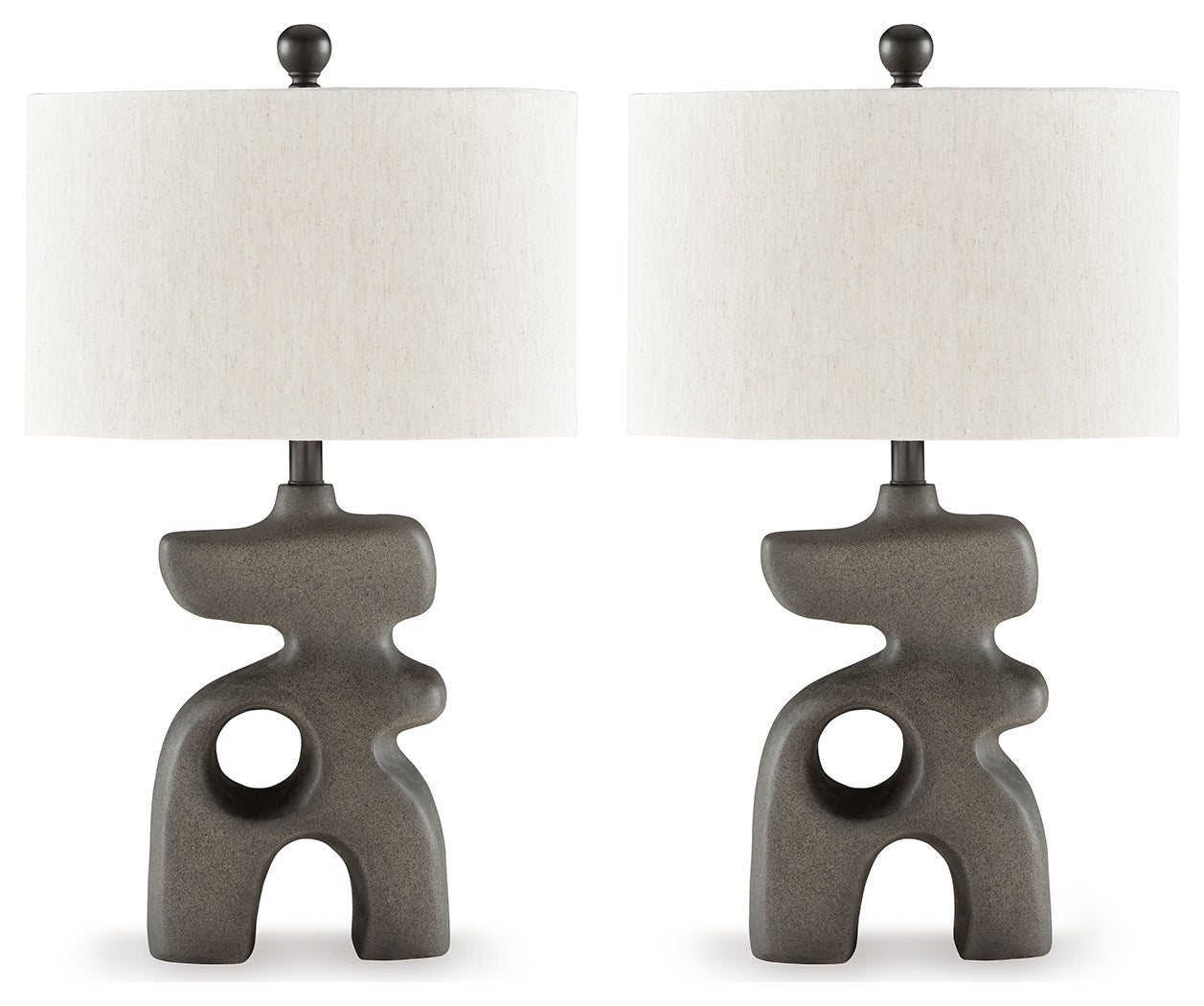 Danacy Distressed Black Table Lamp (Set of 2)