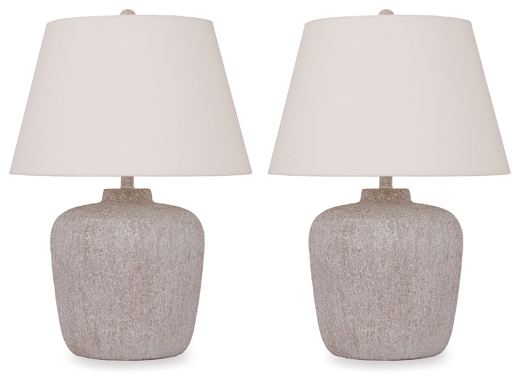 Danry Distressed Cream Table Lamp (Set of 2)