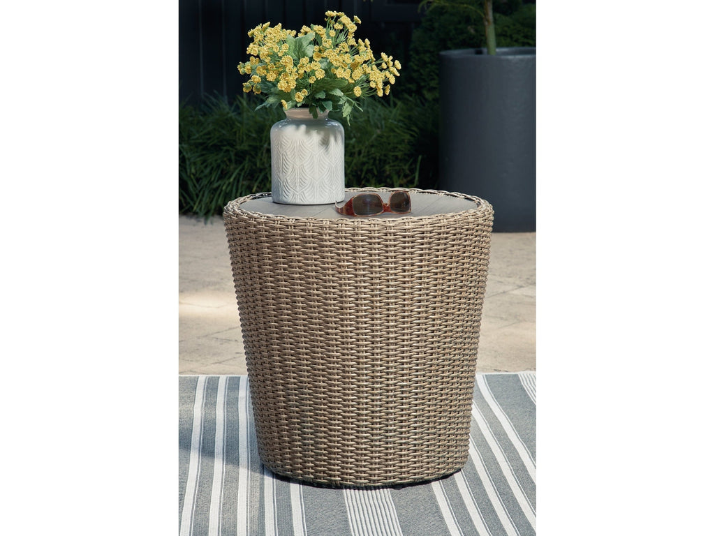Danson Beige Outdoor End Table