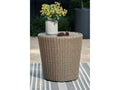 Danson Beige Outdoor End Table