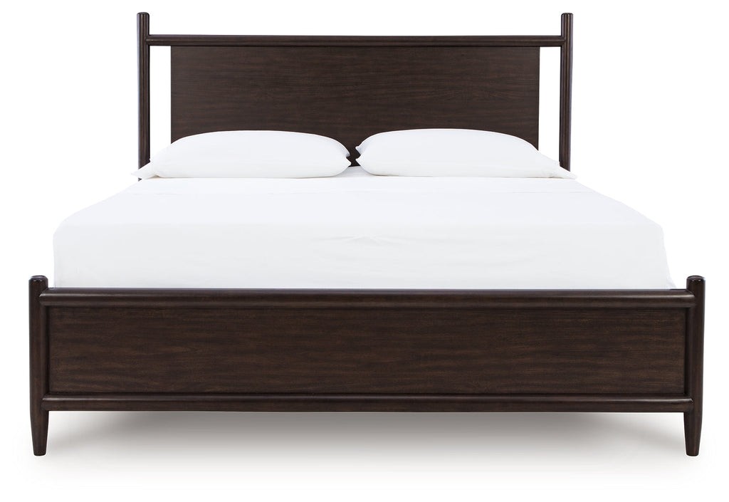 Dantenton Merlot Queen Panel Bed, Dresser and Mirror