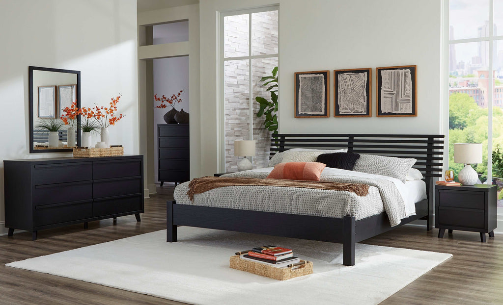 Danziar Black Dresser & Mirror