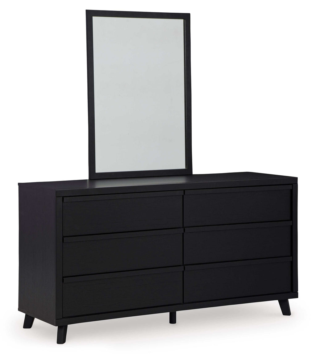 Danziar Black Dresser & Mirror