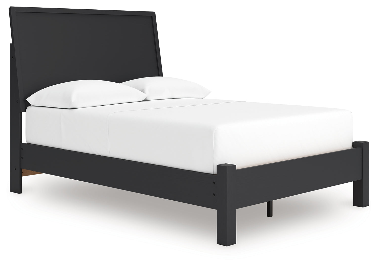 Danziar Black Full Panel Bed, Dresser and Mirror