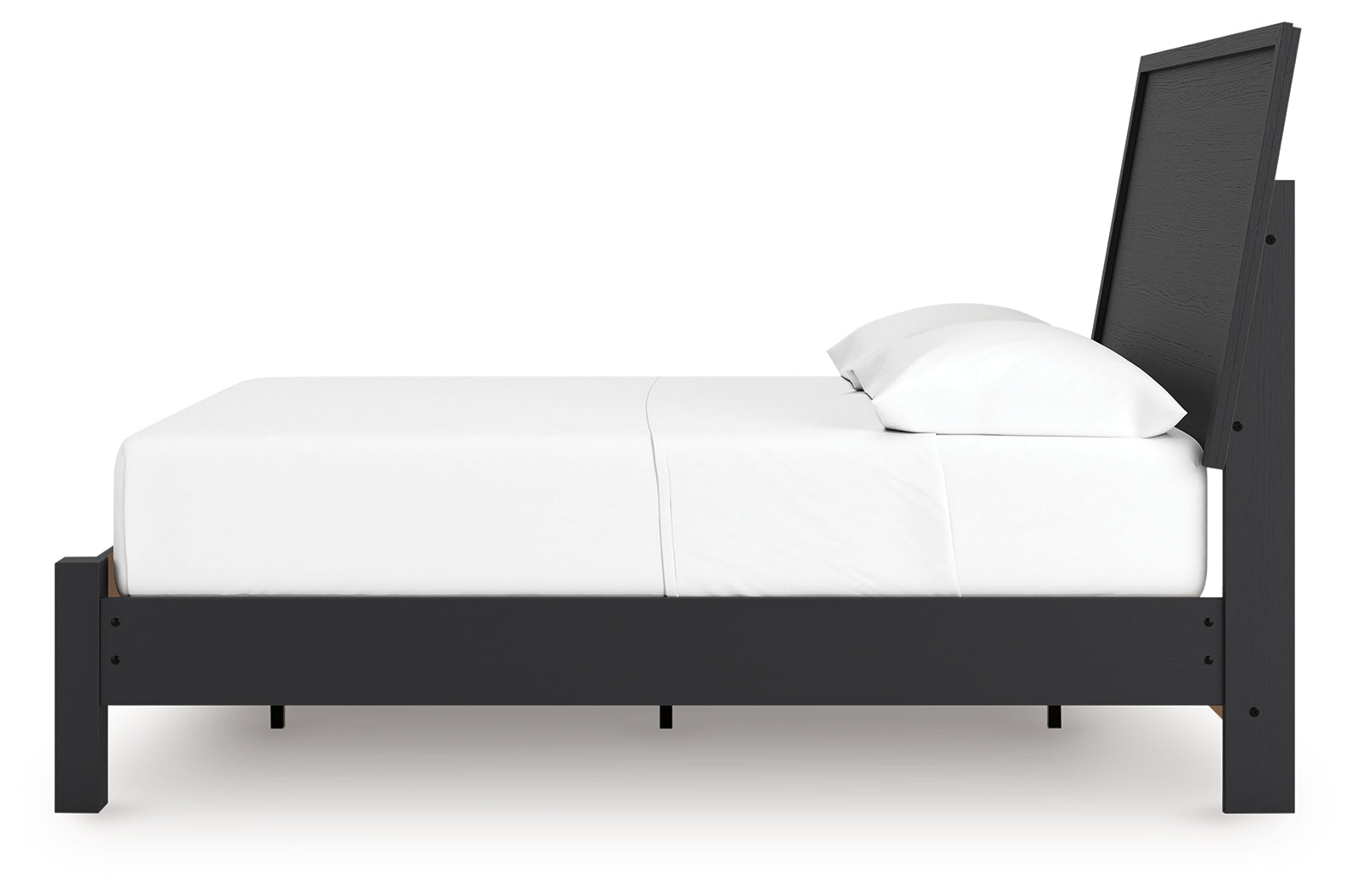 Danziar Black Full Panel Bed, Dresser and Mirror