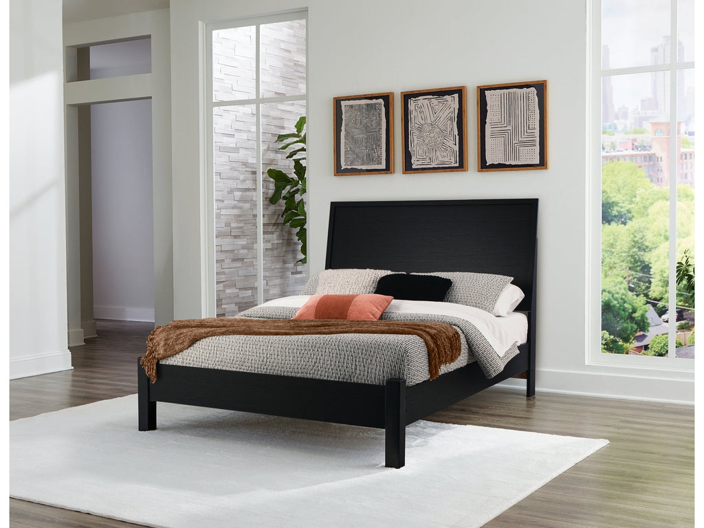 Danziar Black Full Panel Bed