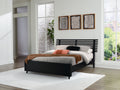 Danziar Black Full Slat Panel Bed