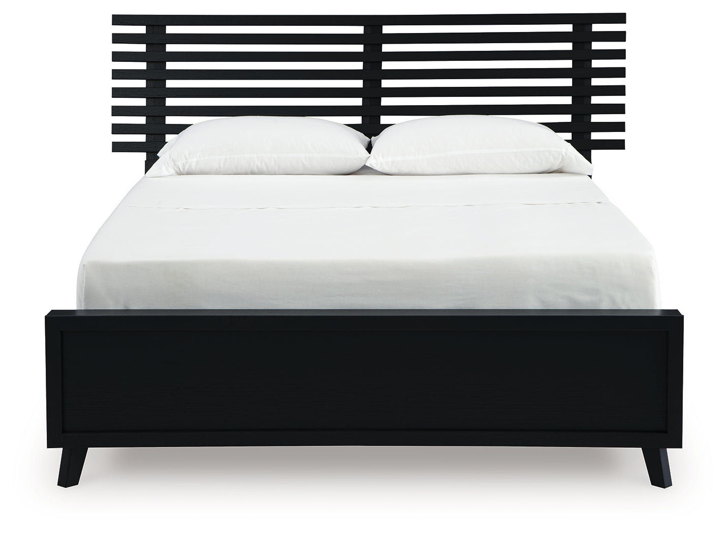 Danziar Black Full Slat Panel Bed