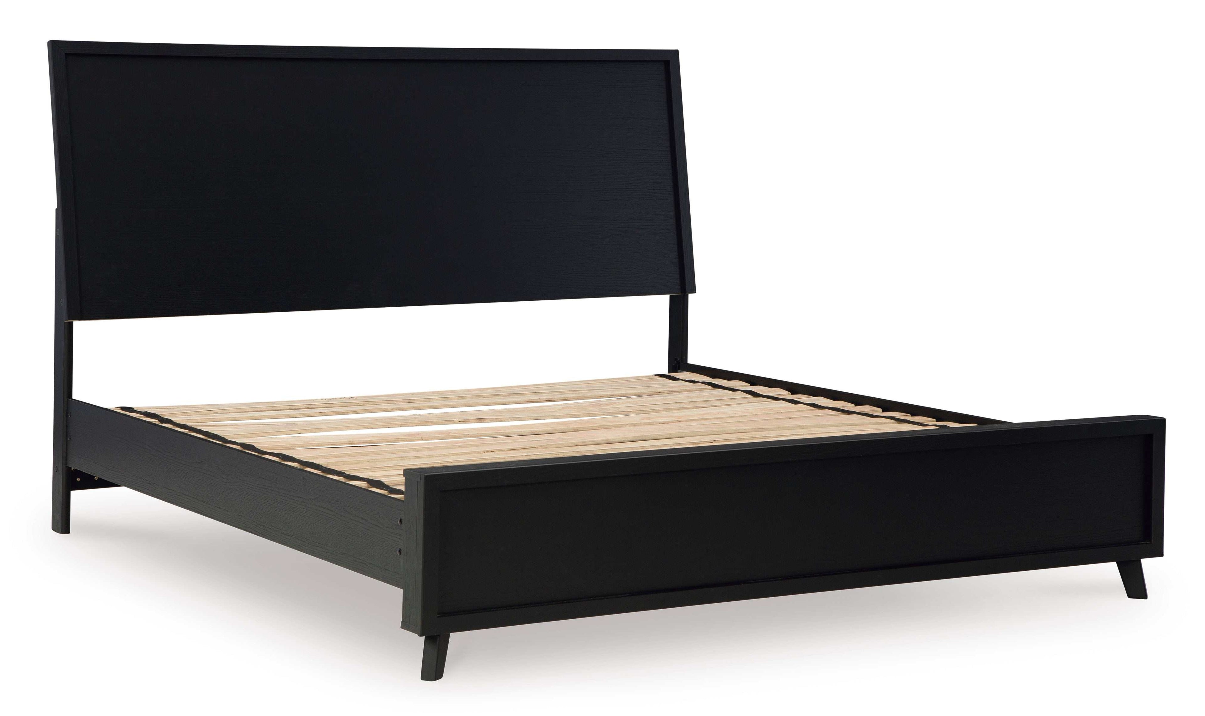 Danziar Black King Panel Bed