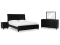 Danziar King Panel Bedroom Set, Black
