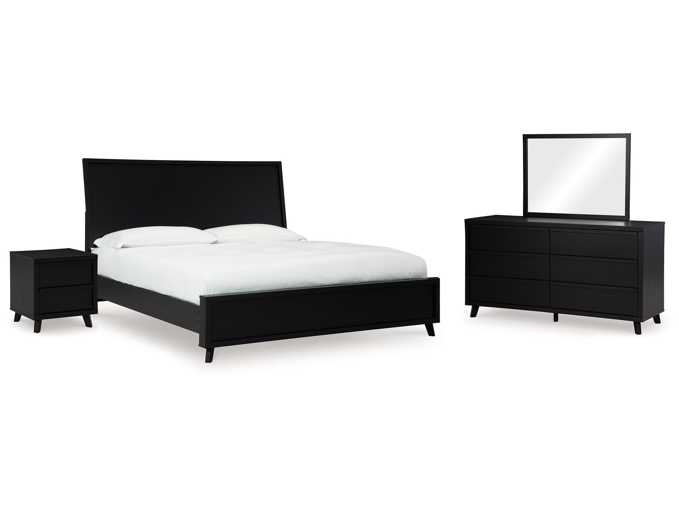 Danziar King Panel Bedroom Set, Black