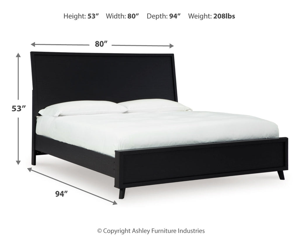 Danziar King Panel Bedroom Set, Black