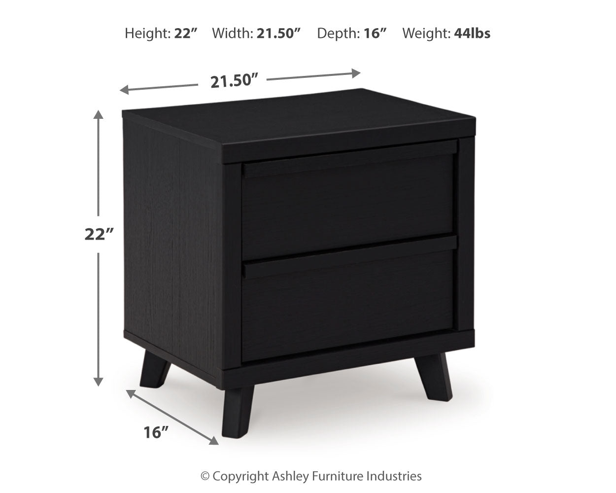 Danziar King Panel Bedroom Set, Black